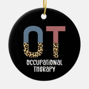 OT Occupational Therapy Future OT Cheetah print Ceramic Ornament
