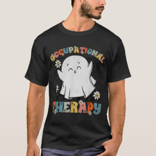 Ot Occupational Therapy Halloween Retro Ghost Ot H T-Shirt