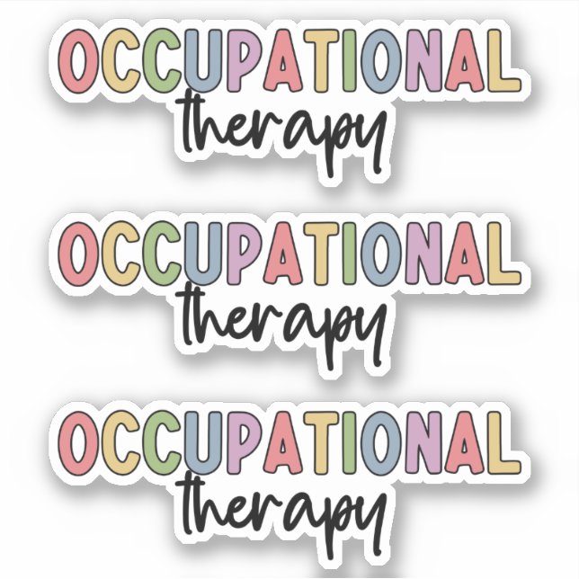 OT Occupational Therapy | Occupational Therapist Sticker (Front)