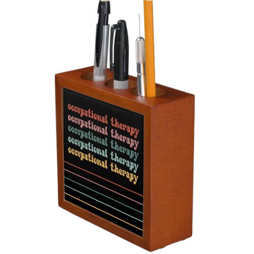 OT Occupational Therapy Retro OT School Student  Desk Organizer