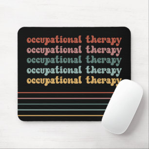 OT Occupational Therapy Retro OT School Student Mouse Pad