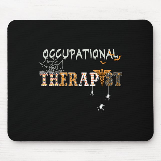 OT Occupational Therapy Therapist Halloween OTA sp Mouse Pad (Front)