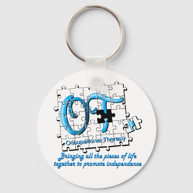 ot puzzle aqua keychain (Front)