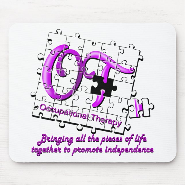 ot puzzle purple mouse pad (Front)