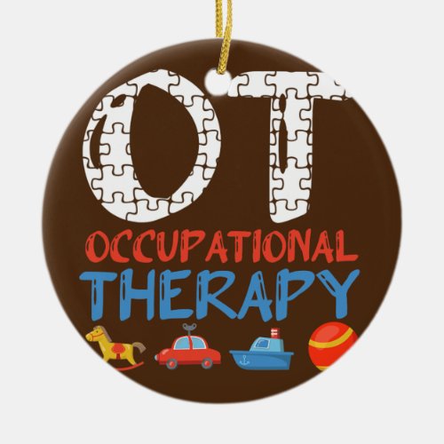 OTA Therapist Exercise Health Care Occupational Ceramic Ornament