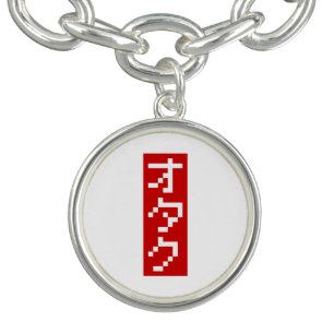 OTAKU 8 Bit Pixel Japanese Katakana BLOCK Vertical Bracelet