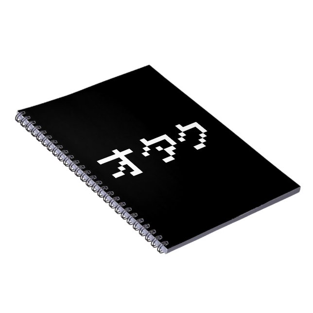 OTAKU 8 Bit Pixel Japanese Katakana Notebook (Right Side)