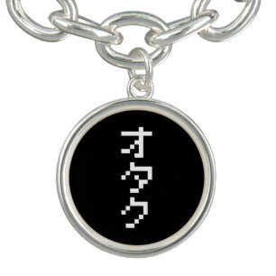 OTAKU 8 Bit Pixel Japanese Katakana Vertical Bracelet