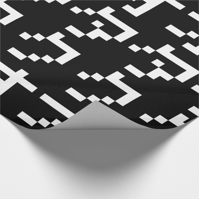 OTAKU 8 Bit Pixel Japanese Katakana Vertical Wrapping Paper (Corner)