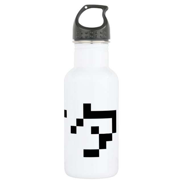 OTAKU 8 Bit Pixel Japanese Katakana Water Bottle (Front)