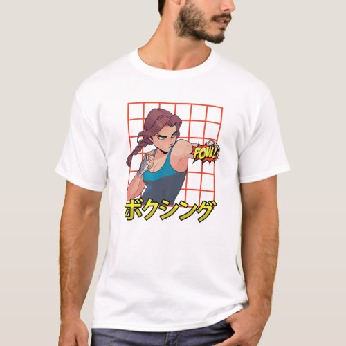 Otaku _ Anime Boxing Girl _ Manga Japanese Aesthet T_Shirt