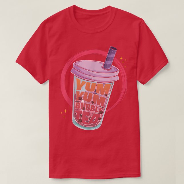 Otaku  Boba Bubble Tea Lover  Yum Yum Bubble Tea  T-Shirt (Design Front)