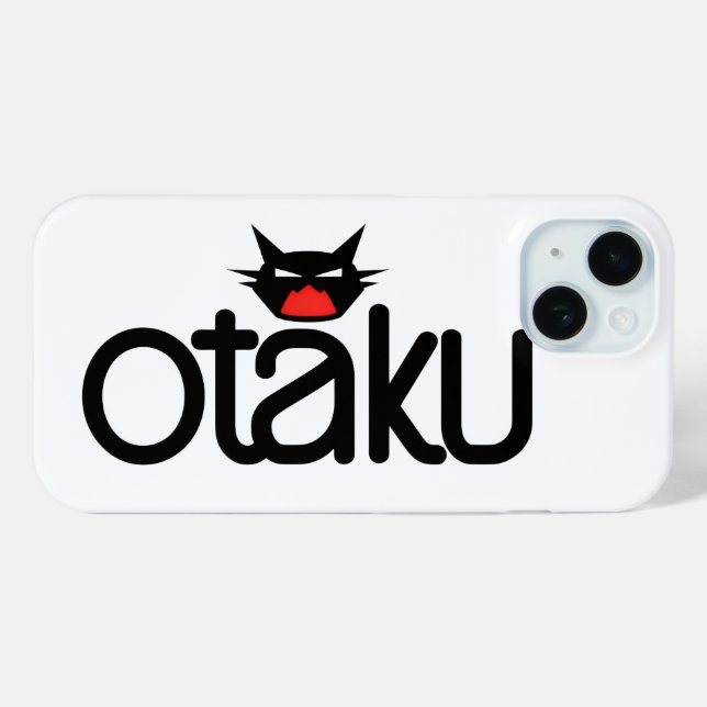 Otaku Cat Funny Slogan Case-Mate iPhone Case (Back (Horizontal))