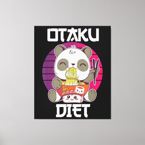 Otaku Diet pOanda Ramen Sushi Manga CosplayOotaku Canvas Print