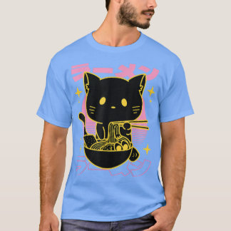 Otaku Noodles Neko Kawaii Anime Cat Ramen T-Shirt