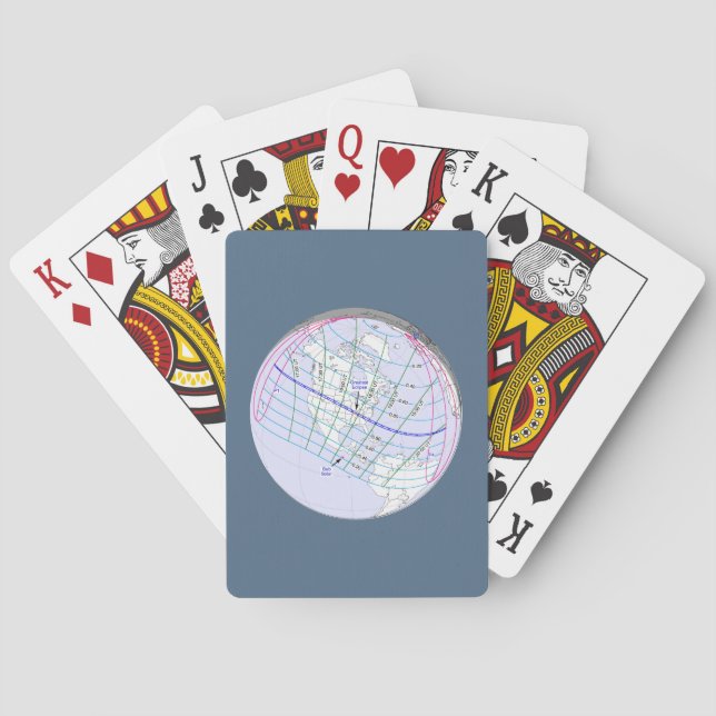 otal Solar Eclipse 2017 Global Path Poker Cards (Back)