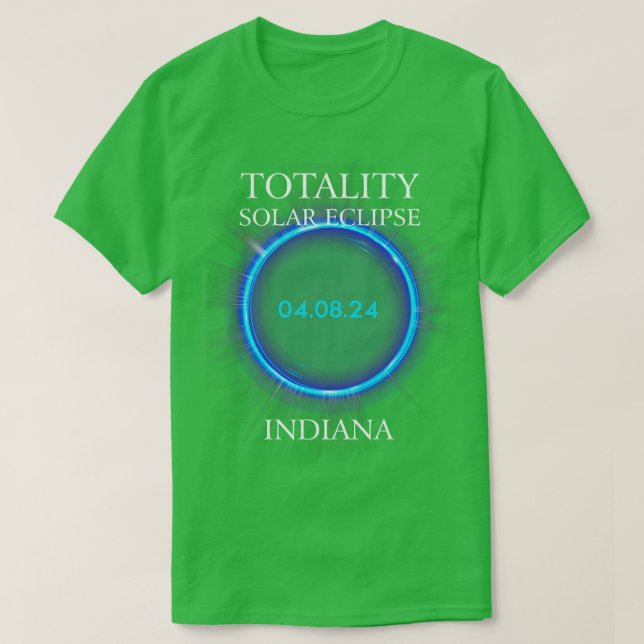 otal Solar Eclipse 2024 Indiana 04  T-Shirt (Design Front)