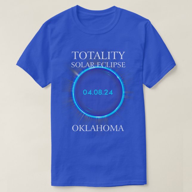 otal Solar Eclipse 2024 Oklahoma 04  T-Shirt (Design Front)