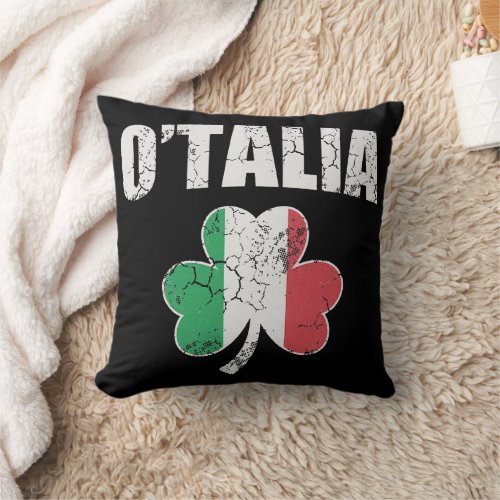 Otalia Italian Italy Flag Irish St Patricks Day Throw Pillow