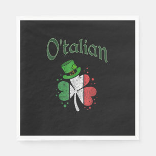 O'talian Irish St. Patrick's Day Shamrock Italian Napkins