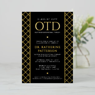 OTD Doctor of Occupational Therapy Graduation Foil Invitation