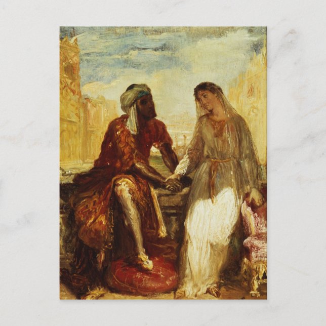 Othello and Desdemona in Venice, 1850 Postcard (Front)