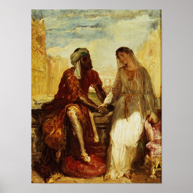 Othello and Desdemona in Venice, 1850 Poster (Front)