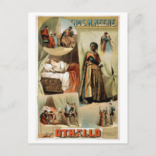 Othello Vintage Theater Poster Postcard