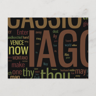 Othello Word Mosaic Postcard