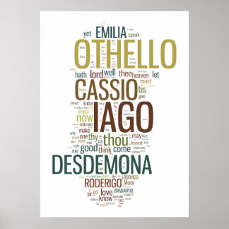 Othello Word Mosaic Poster