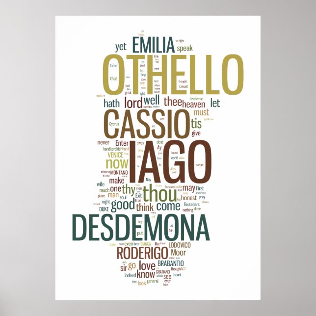Othello Word Mosaic Poster (Front)