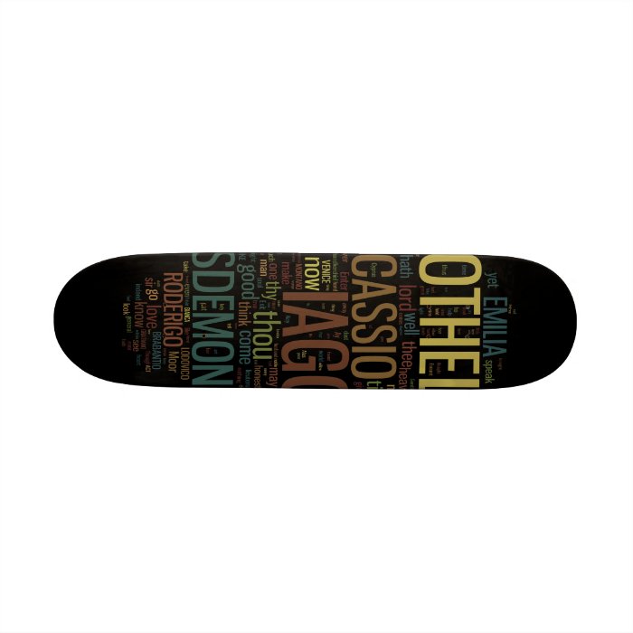 Othello Word Mosaic Skate Board Deck