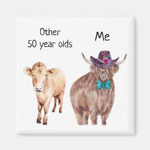 Other 50 Year olds Birthday Highland Cow Magnet