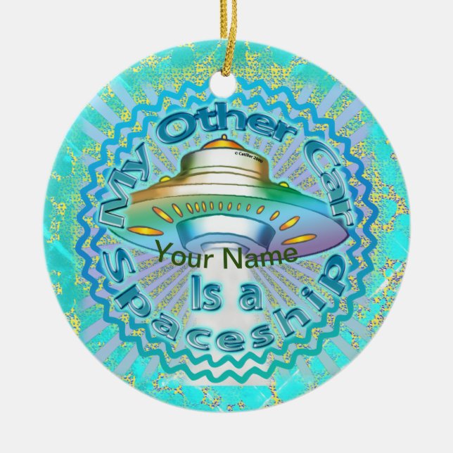 Other Car Spaceship  Ornament (Front)