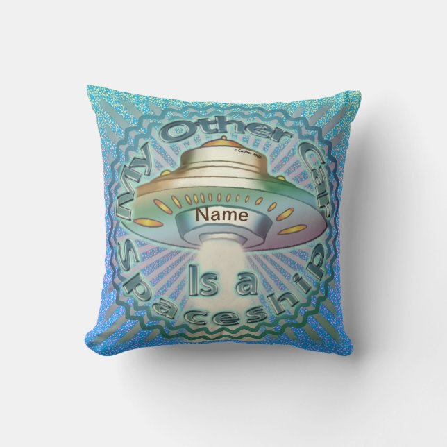 Other Car Spaceship   Throw Pillow (Front)