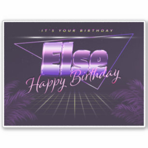 Other Name First Name lila retro Sticker Birthday