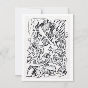 Other Planes of Here, ink drawing Card