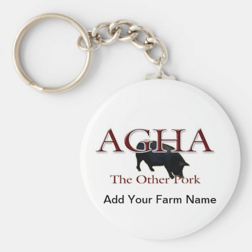 Other Pork Add Your Farm Name Keychain