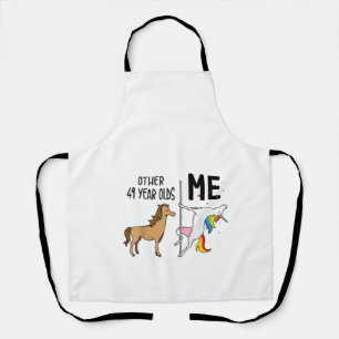 Other Unicorn 49 Year Olds Birthday And Me Gift Fo Apron
