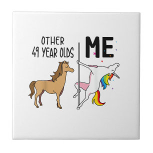 Other Unicorn 49 Year Olds Birthday And Me Gift Fo Ceramic Tile
