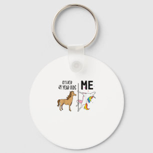 Other Unicorn 49 Year Olds Birthday And Me Gift Fo Keychain