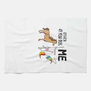 Other Unicorn 49 Year Olds Birthday And Me Gift Fo Kitchen Towel