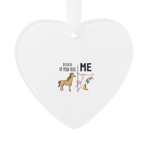 Other Unicorn 49 Year Olds Birthday And Me Gift Fo Ornament