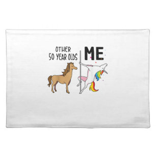 Other Unicorn 50 Year Olds Birthday And Me Gift Fo Cloth Placemat