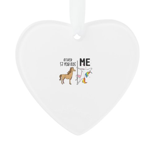 Other Unicorn 57 Year Olds Birthday And Me Gift Fo Ornament