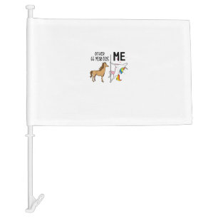 Other Unicorn 66 Year Olds Birthday And Me Gift Fo Car Flag