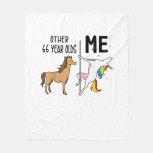 Other Unicorn 66 Year Olds Birthday And Me Gift Fo Fleece Blanket