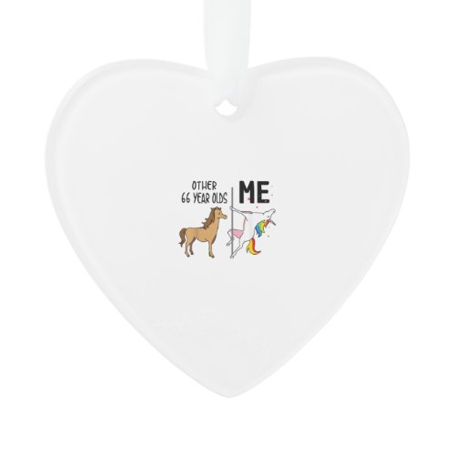 Other Unicorn 66 Year Olds Birthday And Me Gift Fo Ornament