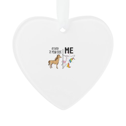 Other Unicorn 71 Year Olds Birthday And Me Gift Fo Ornament
