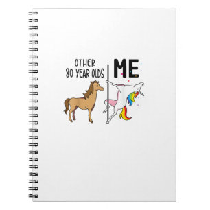 Other Unicorn 80 Year Olds Birthday And Me Gift Fo Notebook